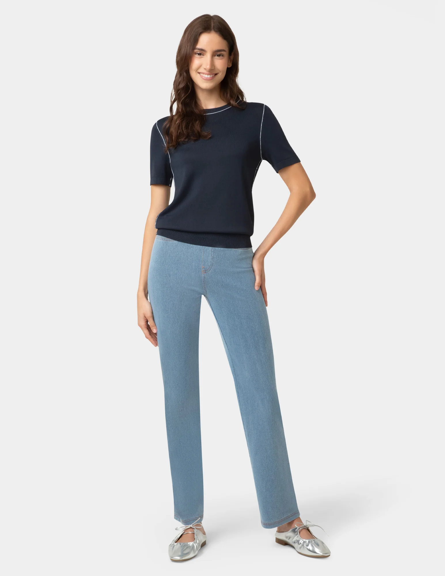 Denim Straight Leg Legging