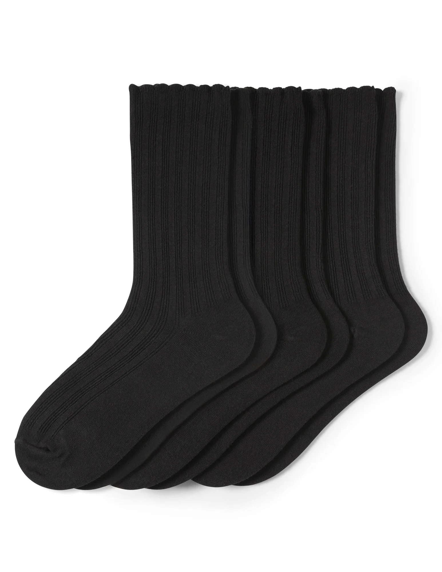 Scallop Pointelle Sock - 3 Pair Pack - Image 2
