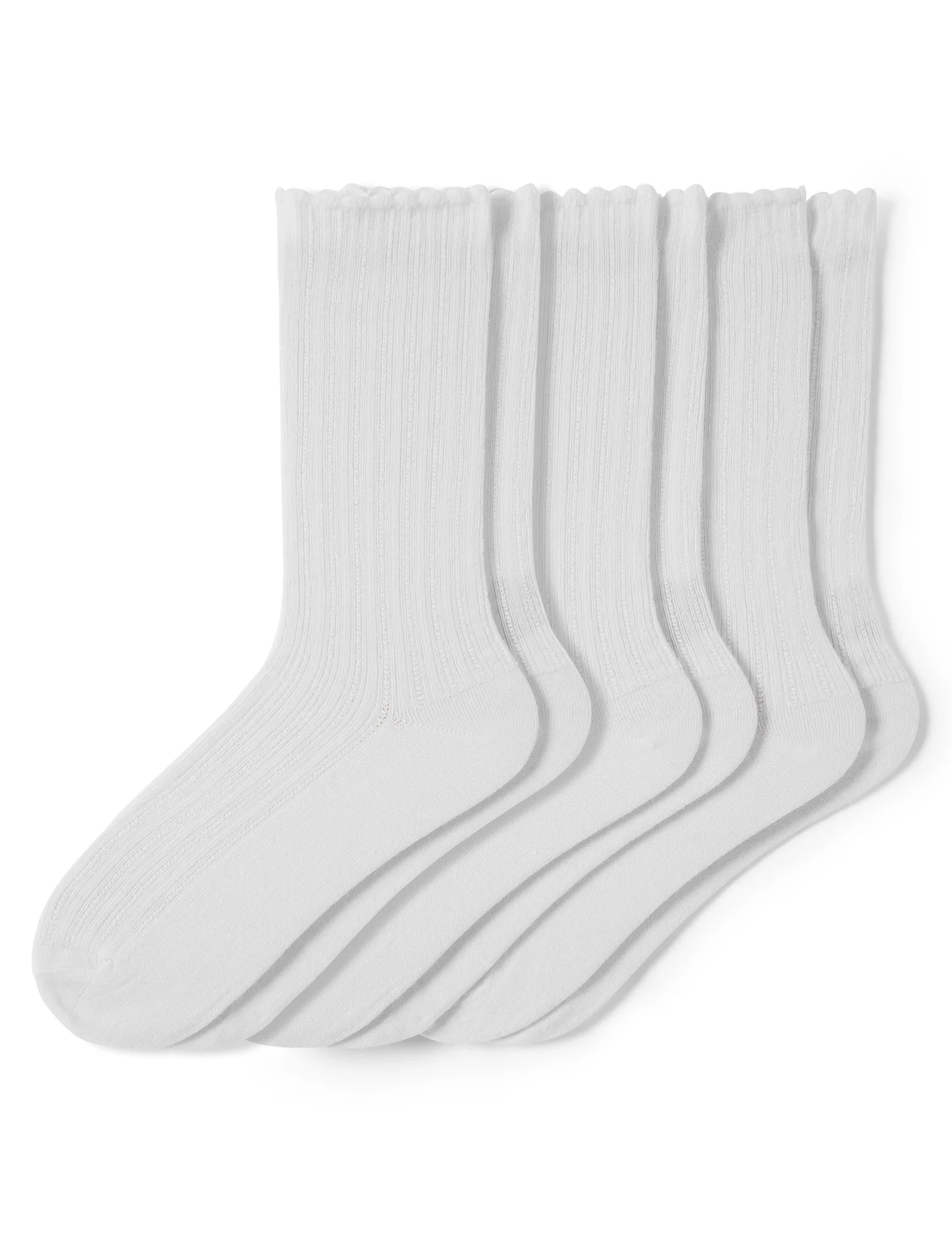 Scallop Pointelle Sock - 3 Pair Pack - Image 2