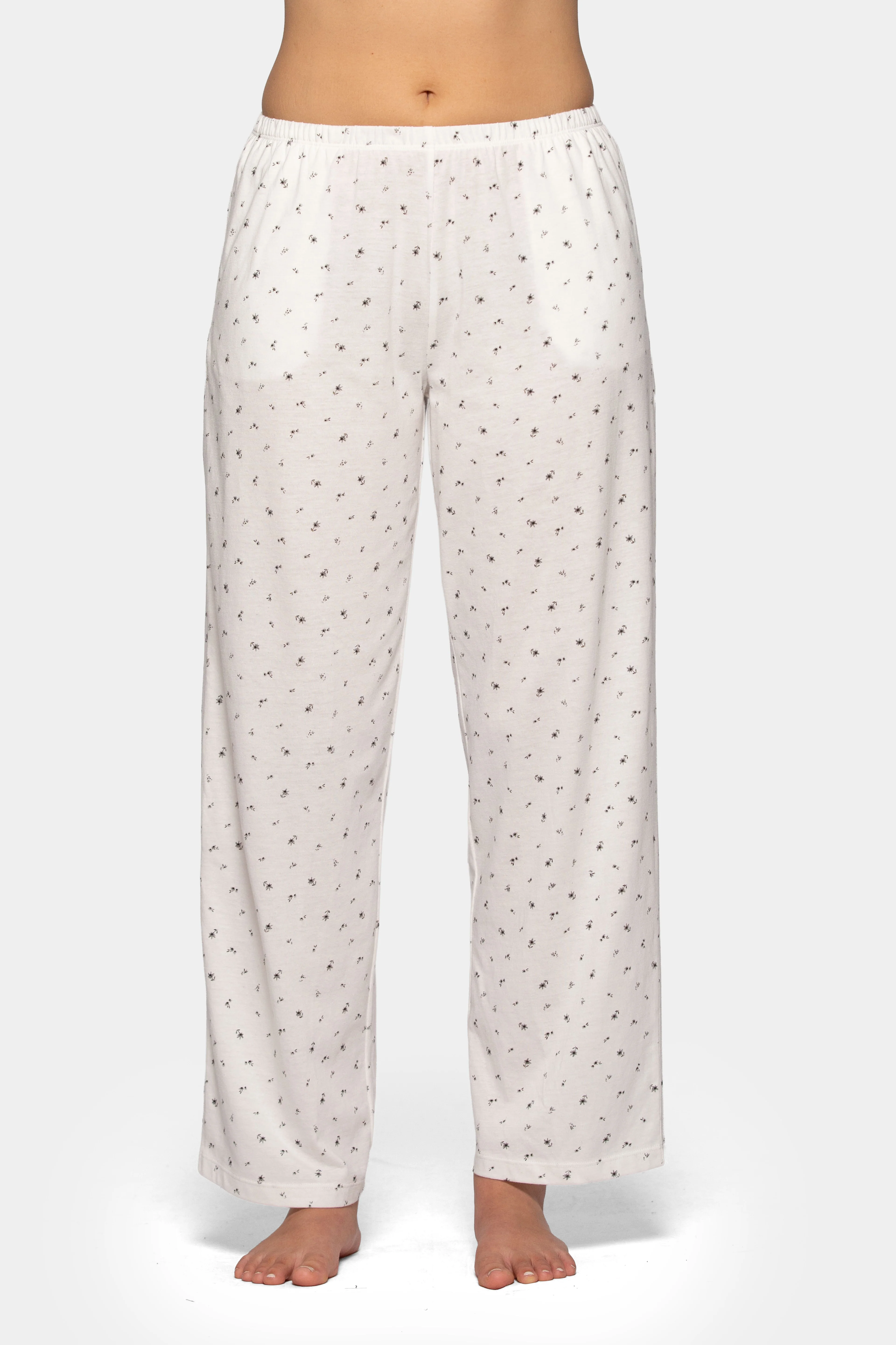 Soft & Breathable Short Sleeve Tee with Long Pant Pajama Set - Image 4