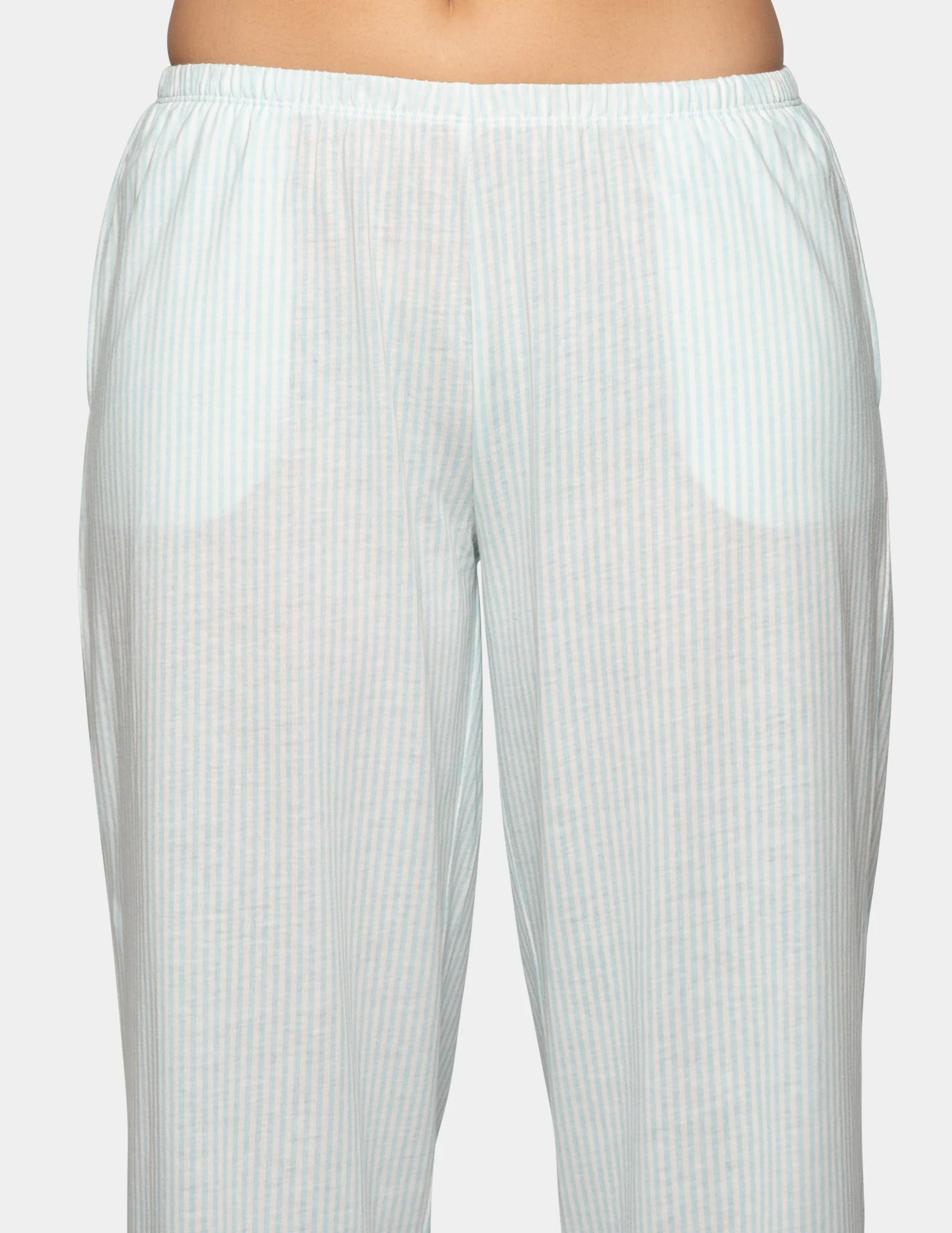 Soft & Breathable Short Sleeve Tee with Long Pant Pajama Set - Image 4
