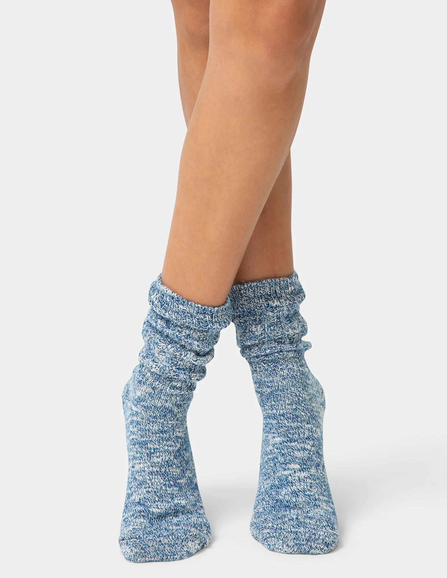 Super Soft Marl Slub Crew Sock 2 Pair Pack