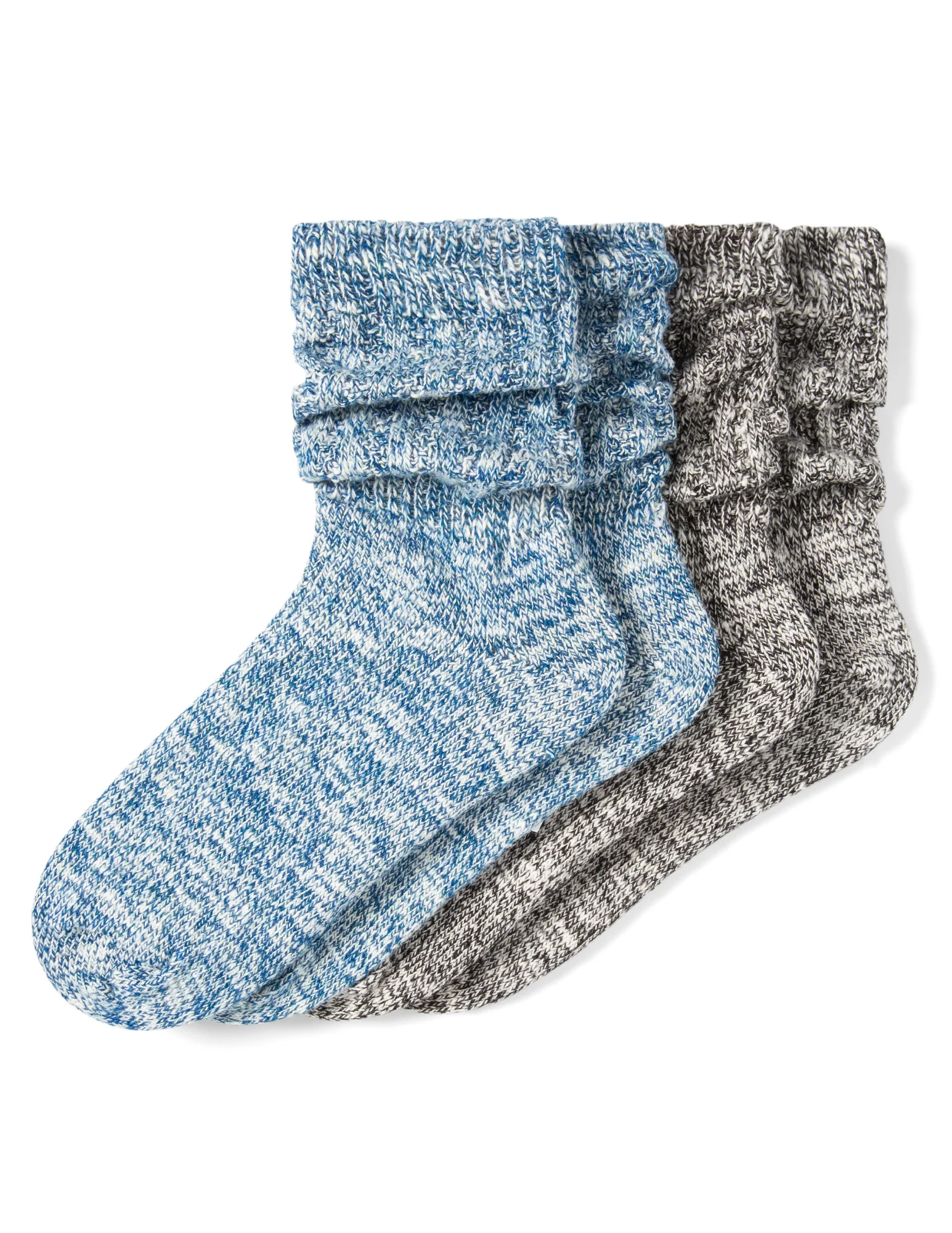 Super Soft Marl Slub Crew Sock 2 Pair Pack - Image 2