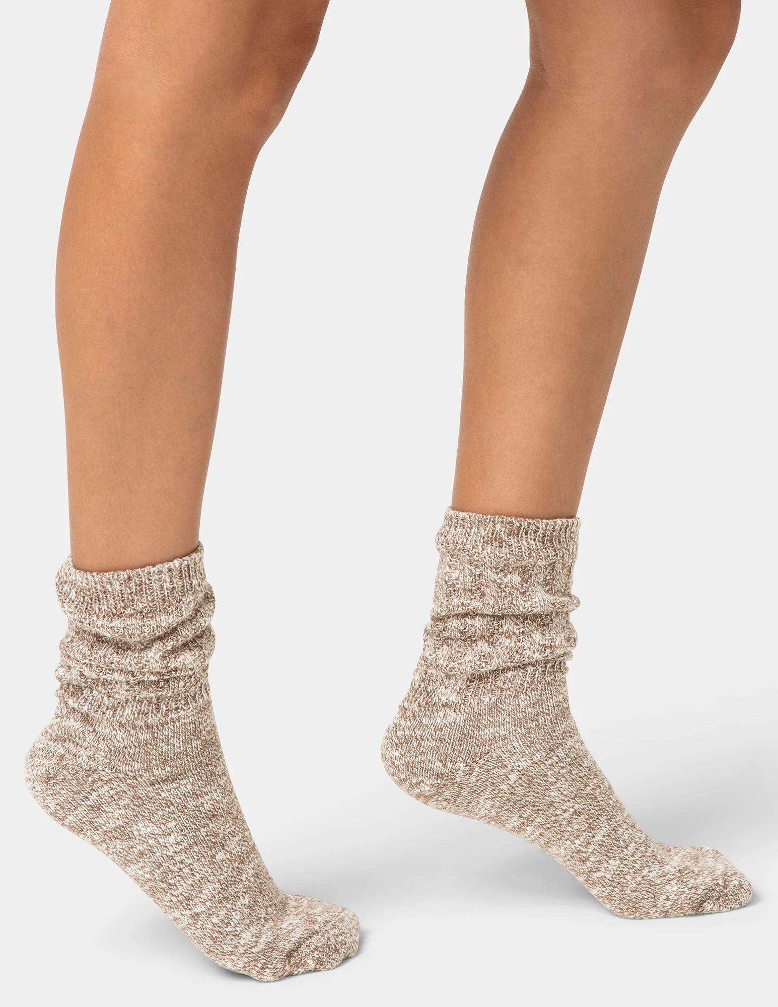 Super Soft Marl Slub Crew Sock 2 Pair Pack