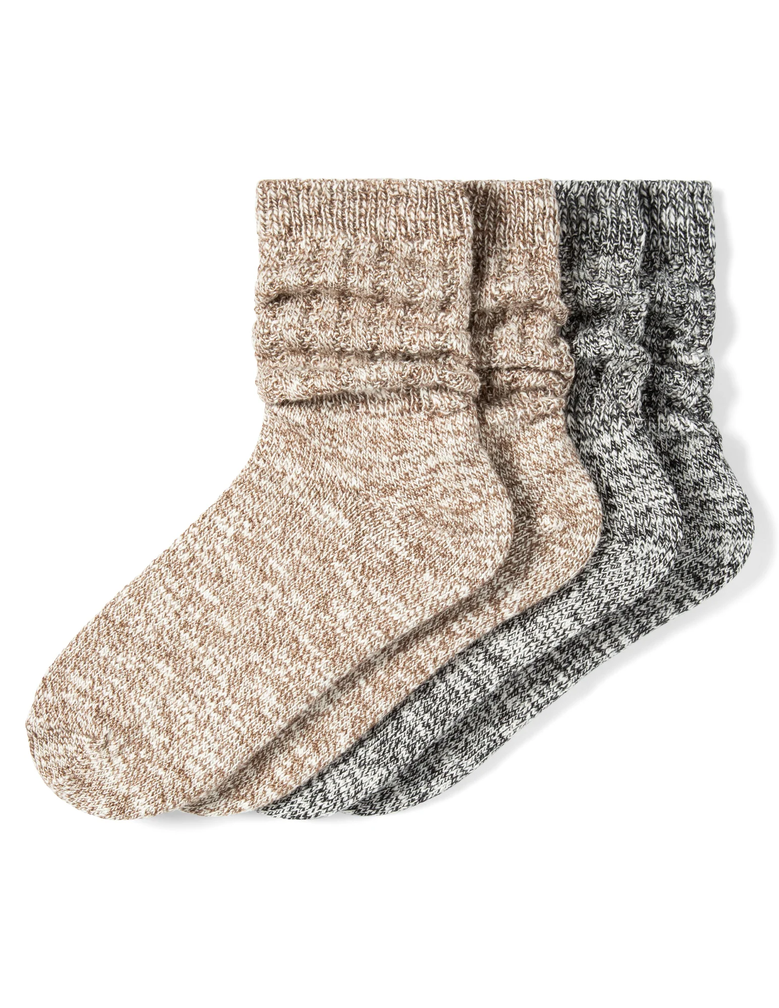 Super Soft Marl Slub Crew Sock 2 Pair Pack - Image 2