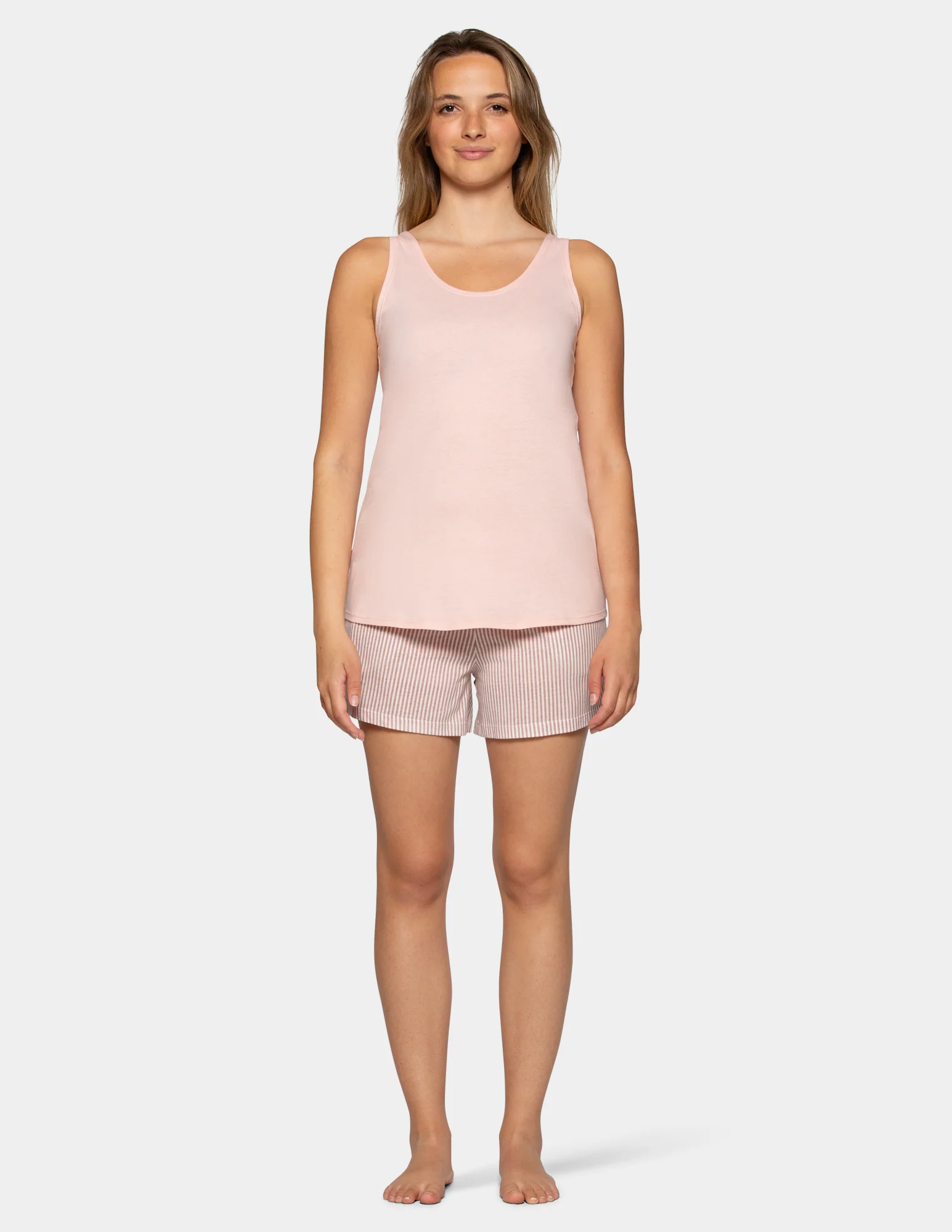 Soft & Breathable Tank Top With Boxer Pajama Set